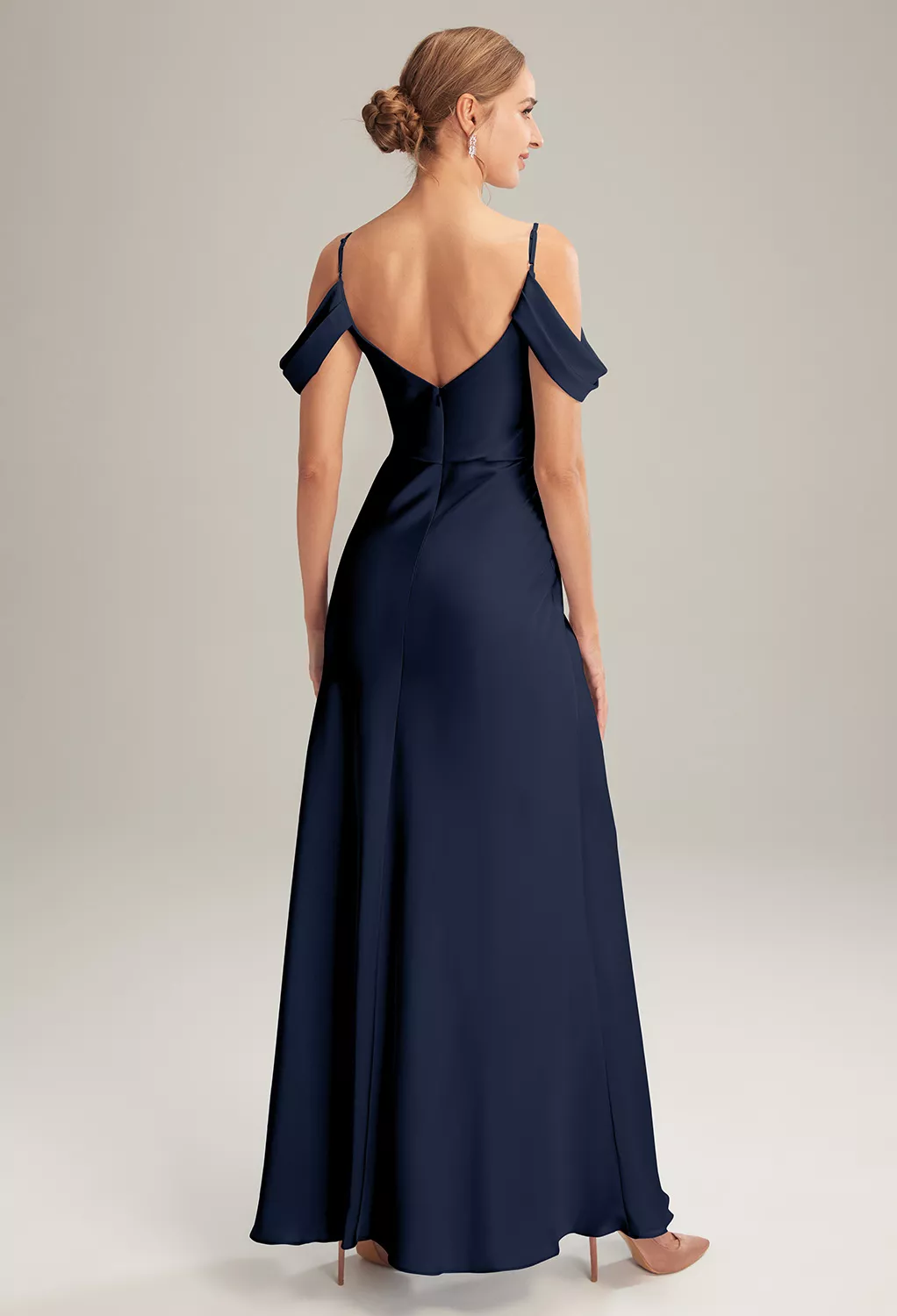 AW Meg Dark Navy  Long Bridesmaid Dresses